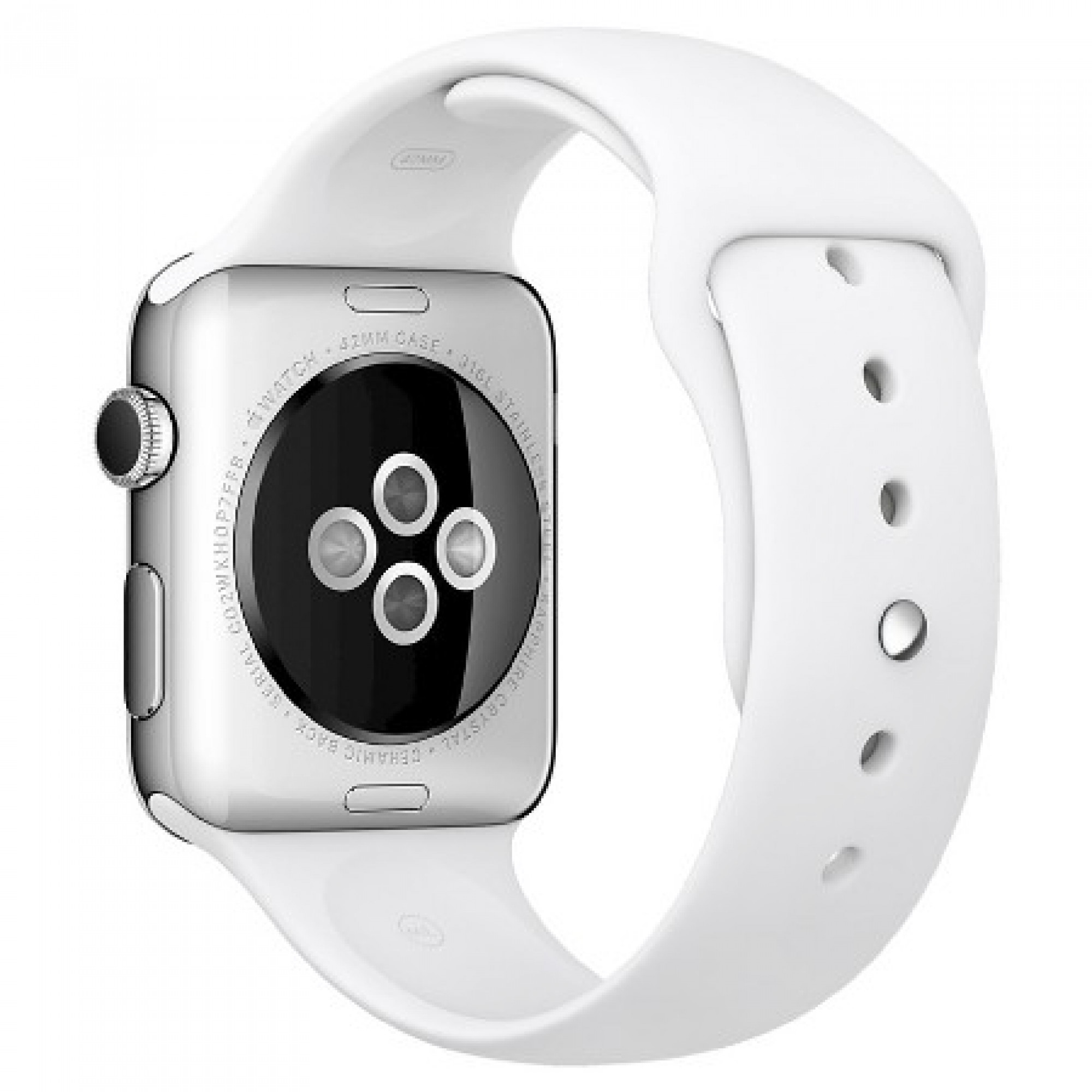 Apple Watch series 2 42mm Stainless Steel Case with White Sport Band (MNPR2) 5/5 б/у + новый ремешок Milanese Loop в ПОДАРОК