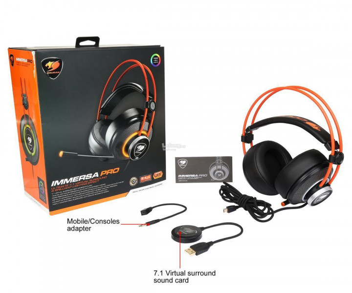 Наушники Cougar Immersa Pro RGB подсветка, 7.1 Virtual