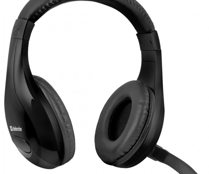 Навушники Defender Warhead G-170 Black, 2 x Mini jack (3.5 мм), накладні, регулятор гучності, кабель 2.5 м