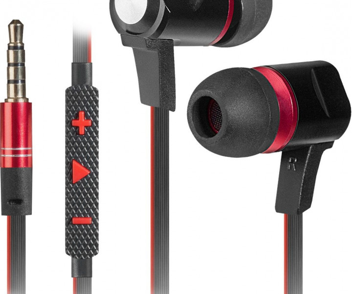 Наушники Defender Redragon Aora чорний +червоний, 1,2 м