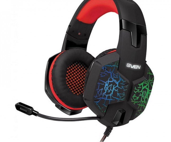 Гарнитура SVEN AP-U988MV Black-Red с микрофоном / игровые