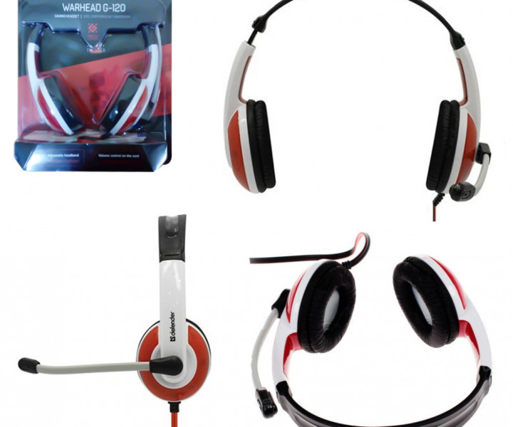 Наушники Defender Warhead G-120 Red/White