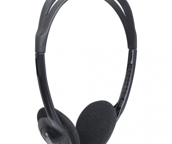 Наушники Defender HN-101 Black, Mini jack (3.5 mm), накладные, кабель 1.8m