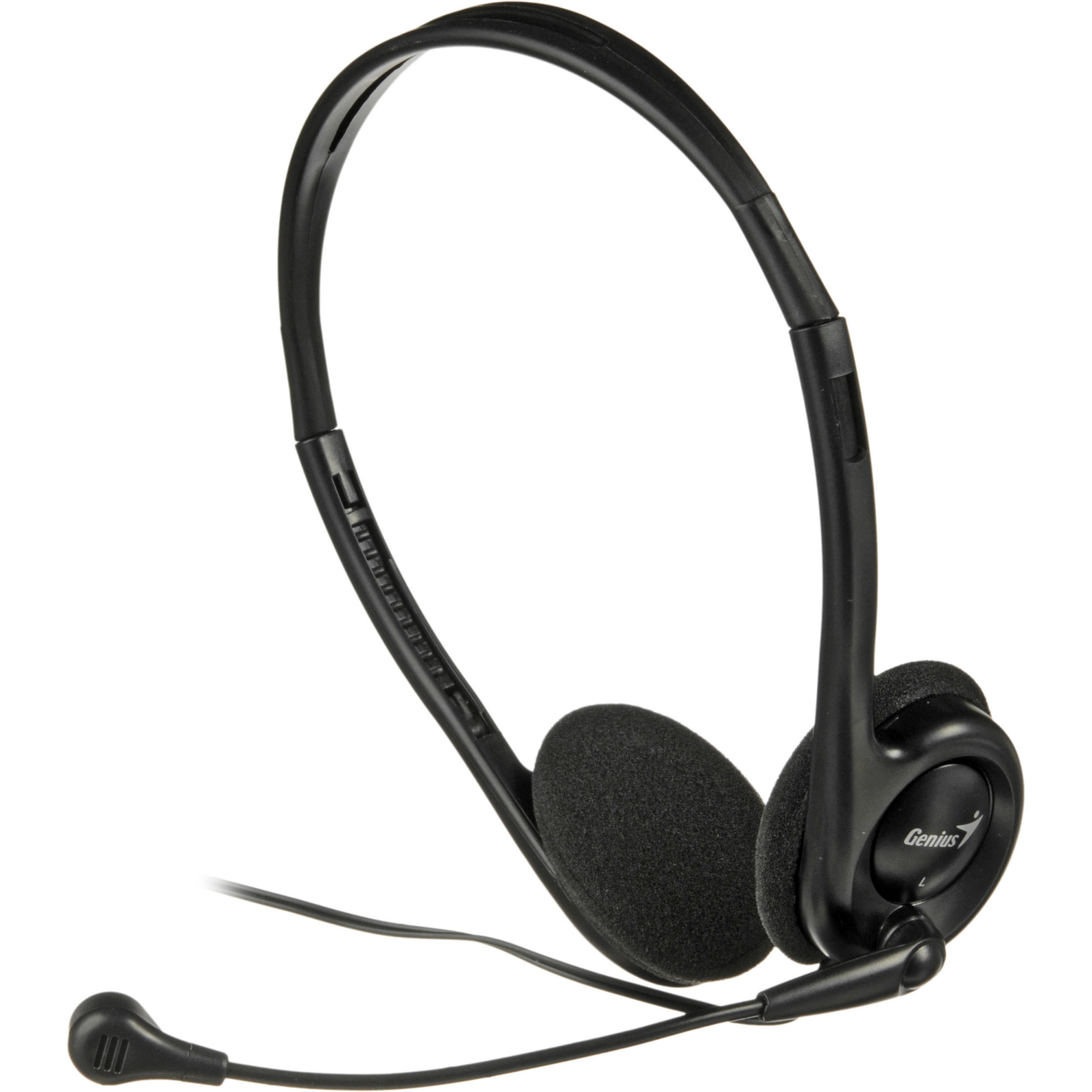 Гарнитура Genius HS-200C (31710151103) Black, 2 x Mini jack (3.5 мм), накладные, поворотный микрофон