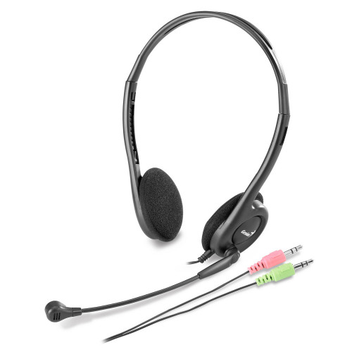 Гарнитура Genius HS-200C (31710151103) Black, 2 x Mini jack (3.5 мм), накладные, поворотный микрофон