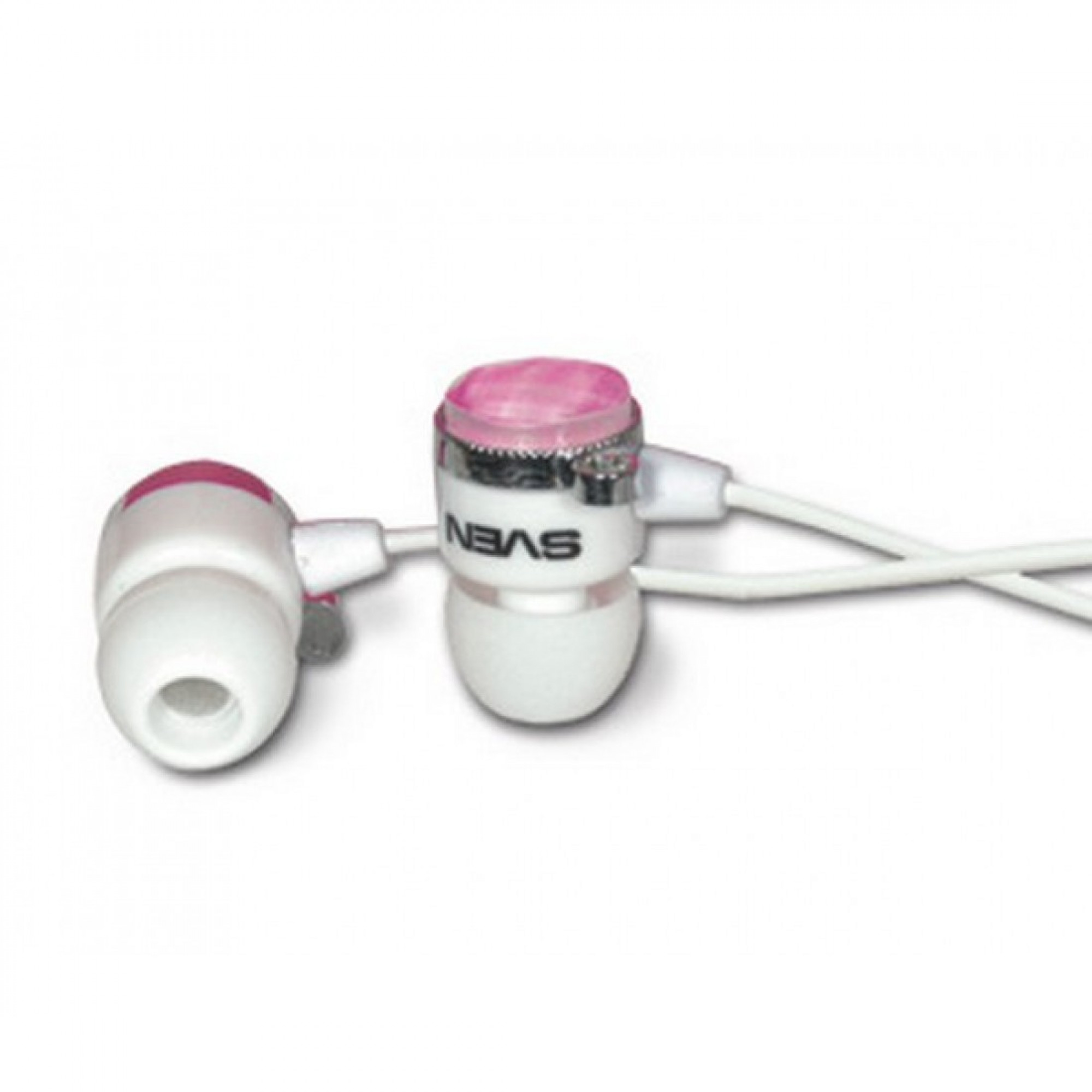Наушники Sven SEB-160 (GD-1600) White/Pink, Mini jack (3.5 мм), вакуумные, кабель 1.2 м