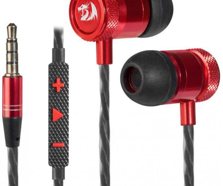Наушники Defender Redragon Loren черний + червоний, 1,2 м