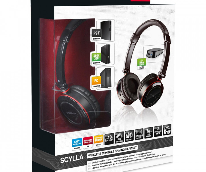 Гарнитура Speed Link Wireless Console Gaming Headset, PS3/Xbox 360/PC Black (SL-4478-BK)