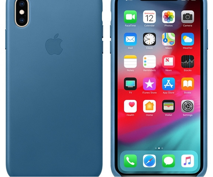 Чохол Apple Leather Case Cape Cod Blue (MTEW2) для iPhone XS Max
