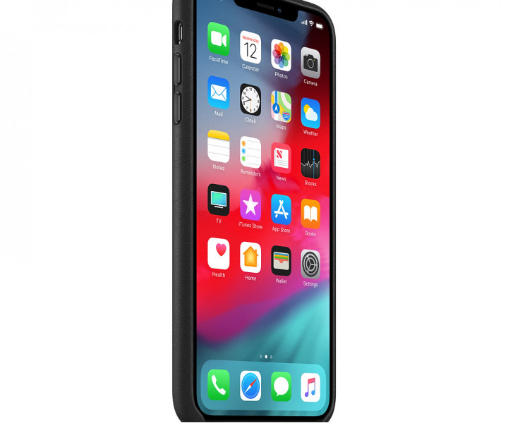Чохол Apple Leather Case Black (MRWT2) для iPhone XS Max