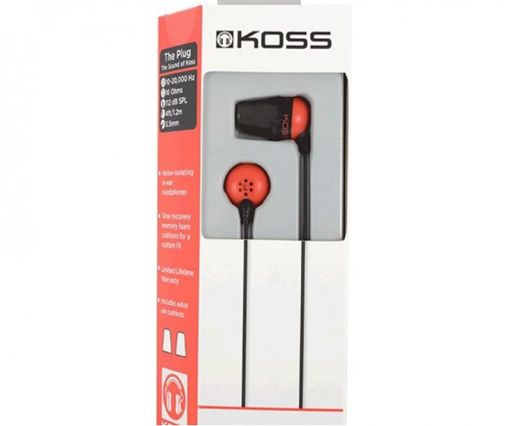 Наушники KOSS The Plug Red