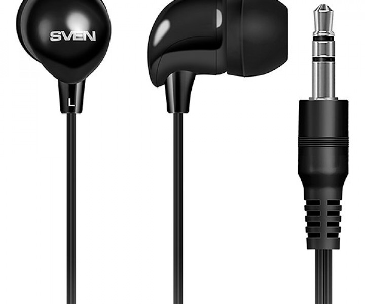 Наушники Sven SEB-101 Black, Mini jack (3.5 мм), вакуумные, кабель 1.2 м
