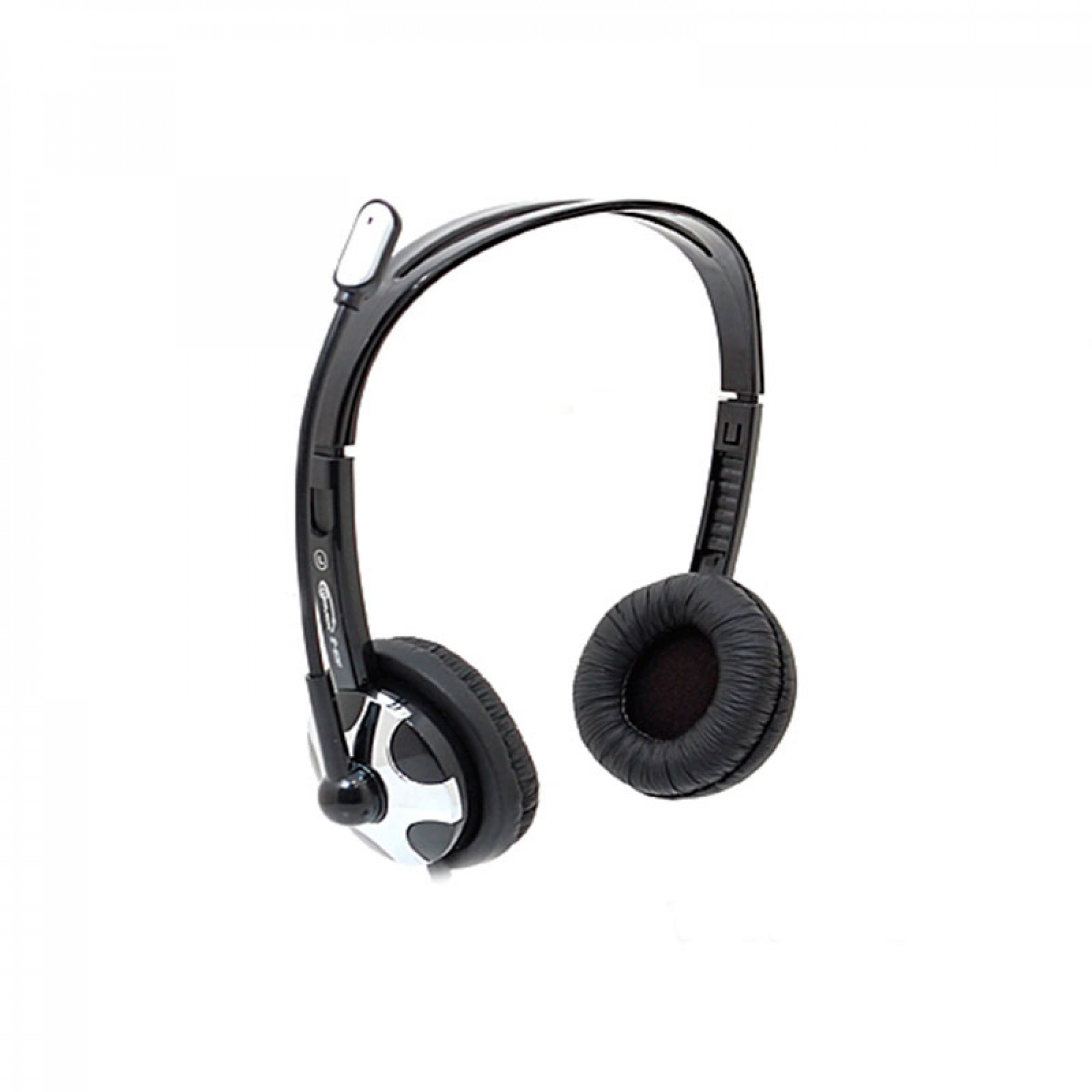 Наушники Gemix HP-403MV Black/Silver, 2 x Mini jack (3.5 мм), накладные, регулятор громкости, кабель