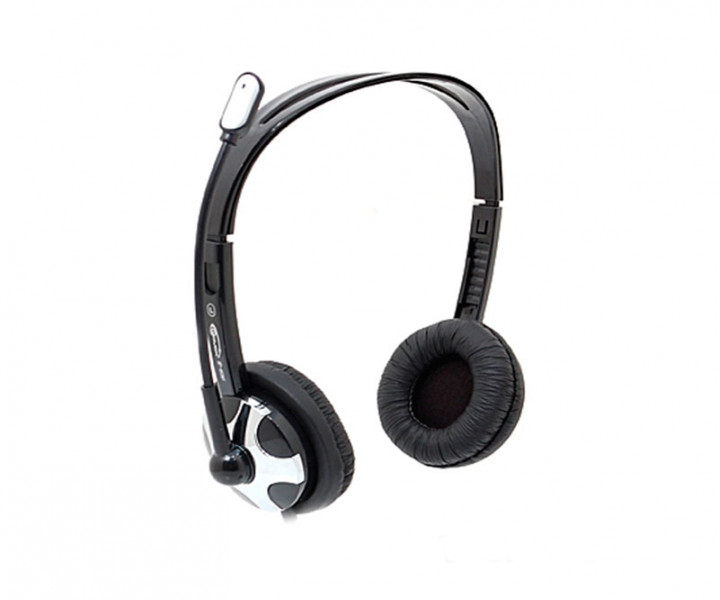 Наушники Gemix HP-403MV Black/Silver, 2 x Mini jack (3.5 мм), накладные, регулятор громкости, кабель