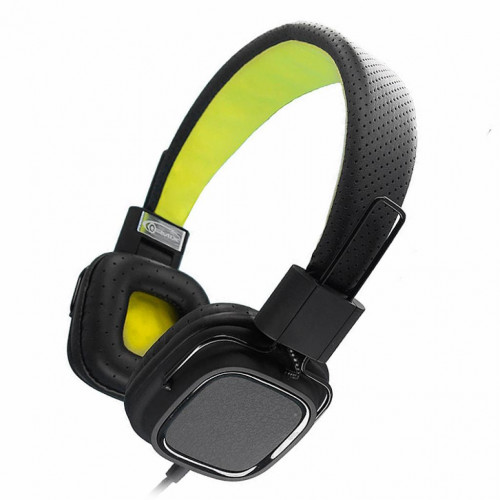 Наушники Gemix Clarks Black/Green, Mini jack (3.5 мм), накладные, кабель 1.2 м