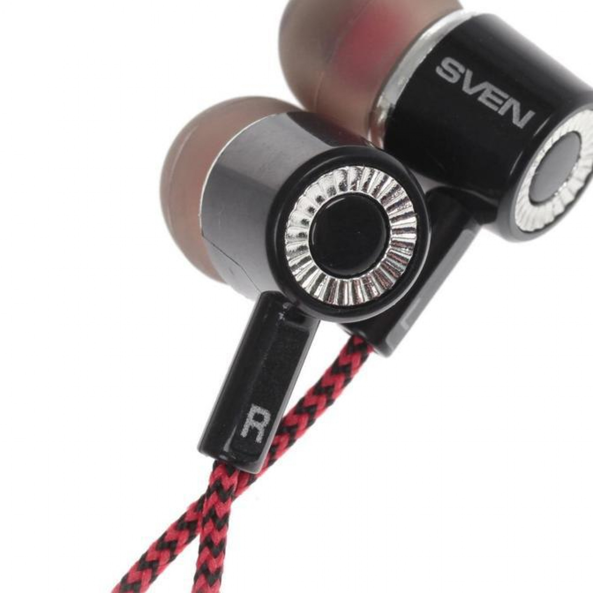 Наушники Sven SEB-108 Black/Red, Mini jack (3.5 мм), вакуумные, кабель 1.2 м