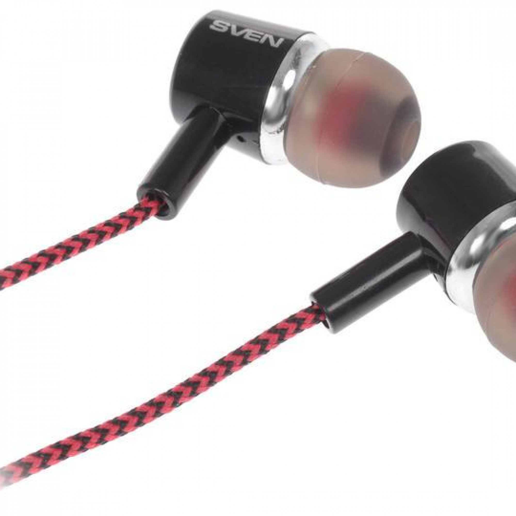 Наушники Sven SEB-108 Black/Red, Mini jack (3.5 мм), вакуумные, кабель 1.2 м