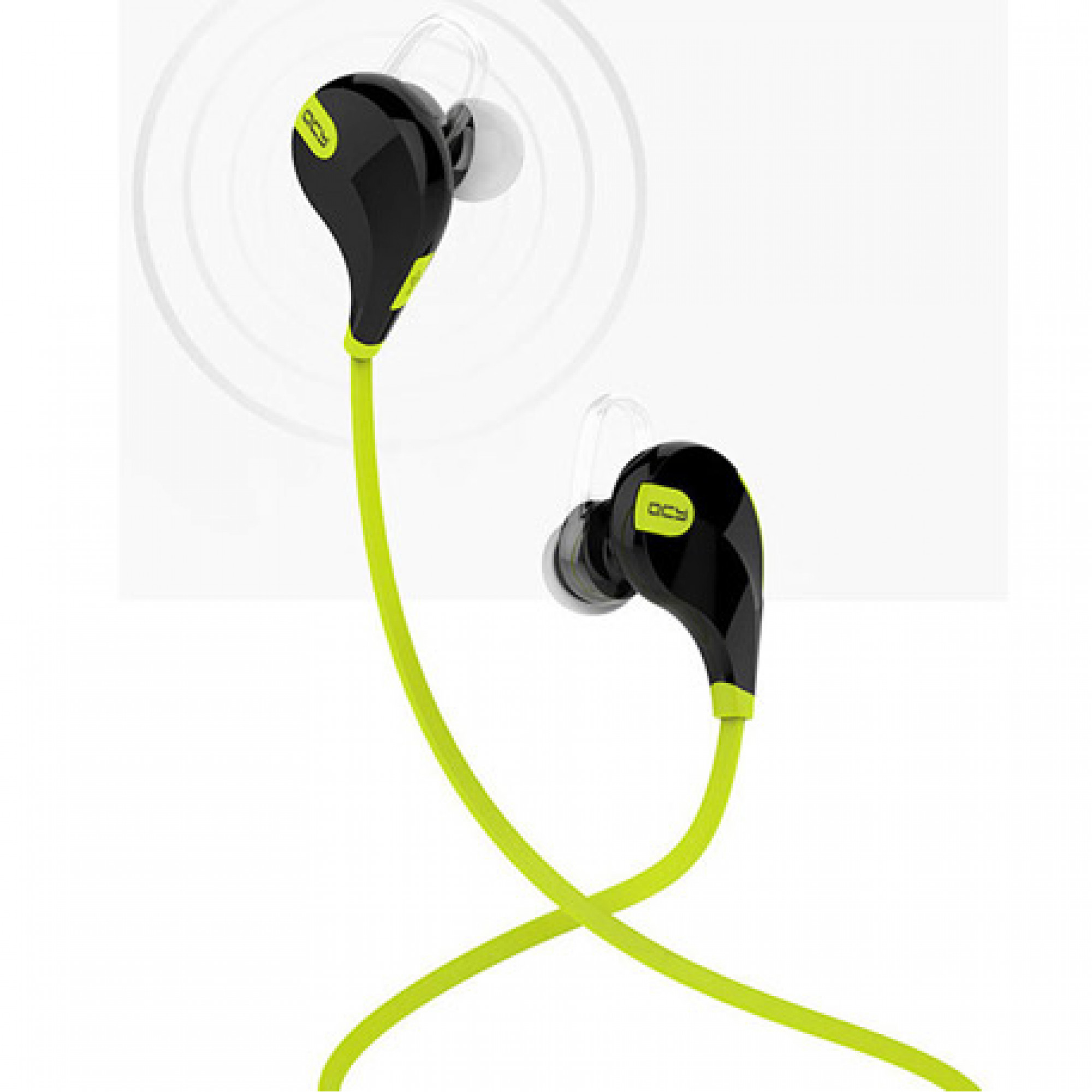 Наушники QCY QY7 Bluetooth Black-Green QCY-QY7
