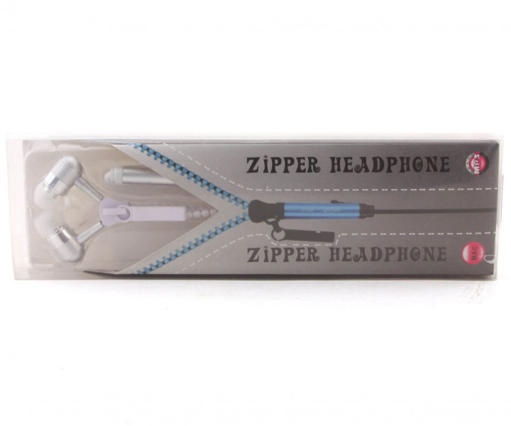 Наушники Zipper White, Mini jack (3.5 мм), вакуумные, микрофон на проводе, кабель 1.15 м
