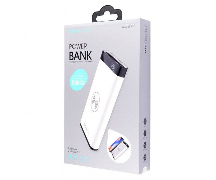 Внешний аккумулятор Totu PB06 Power Bank 8000mAh White