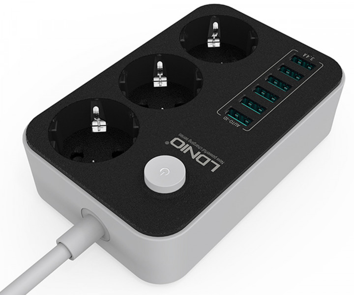 Сетевой фильтр LDNIO 3Power Socket 3.4A 6USB 1.6 metrs (3631)