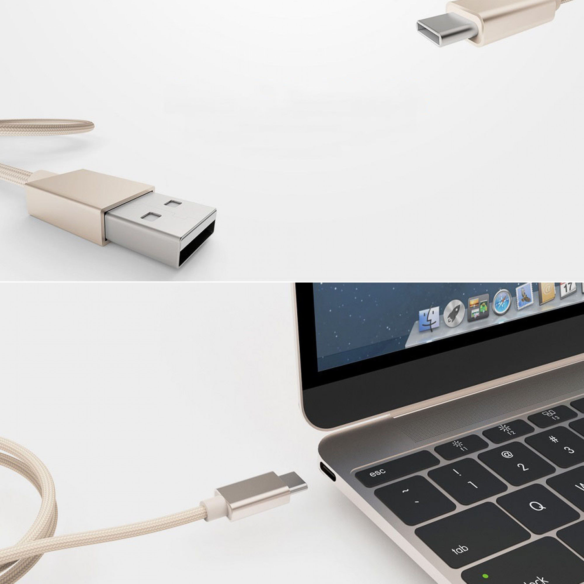 Кабель Xiaomi Type-C Fast Charger cable 60 cm Gold 2827236