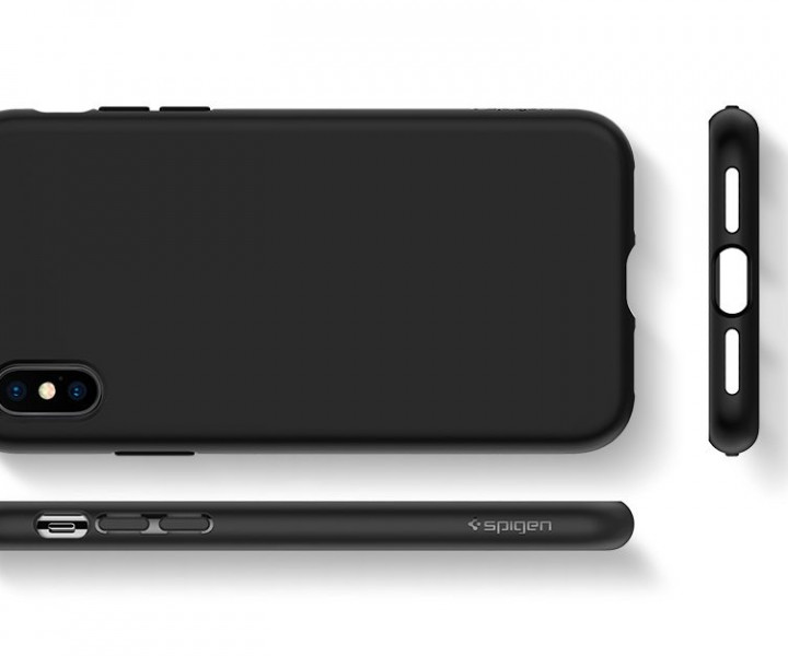 Чохол Spigen Case Liquid Crystal Matte для iPhone X Black (057CS22119)