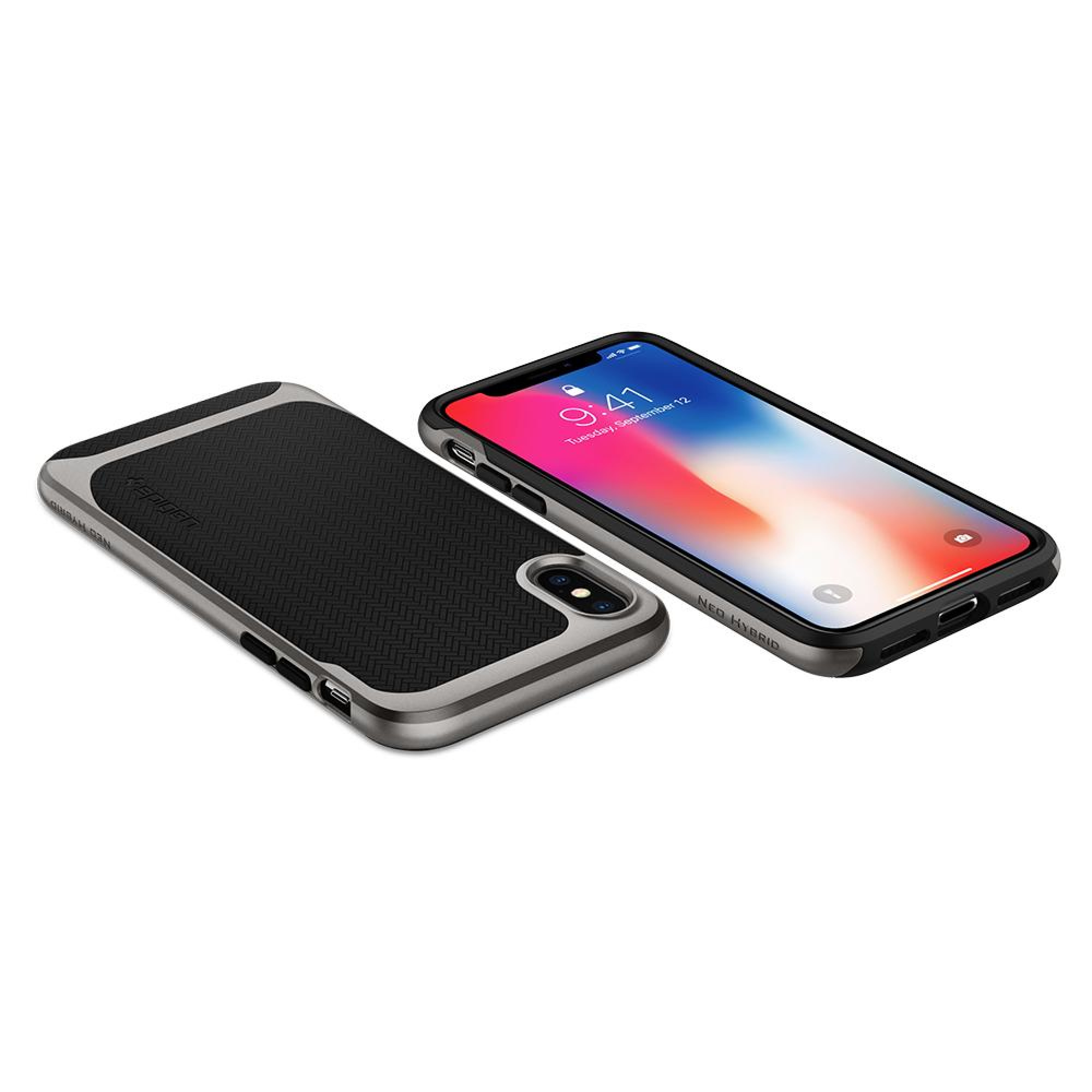 Чохол Spigen Case Neo Hybrid для iPhone X Gunmetal (057CS22165)