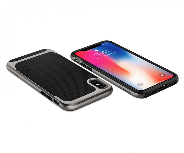 Чохол Spigen Case Neo Hybrid для iPhone X Gunmetal (057CS22165)