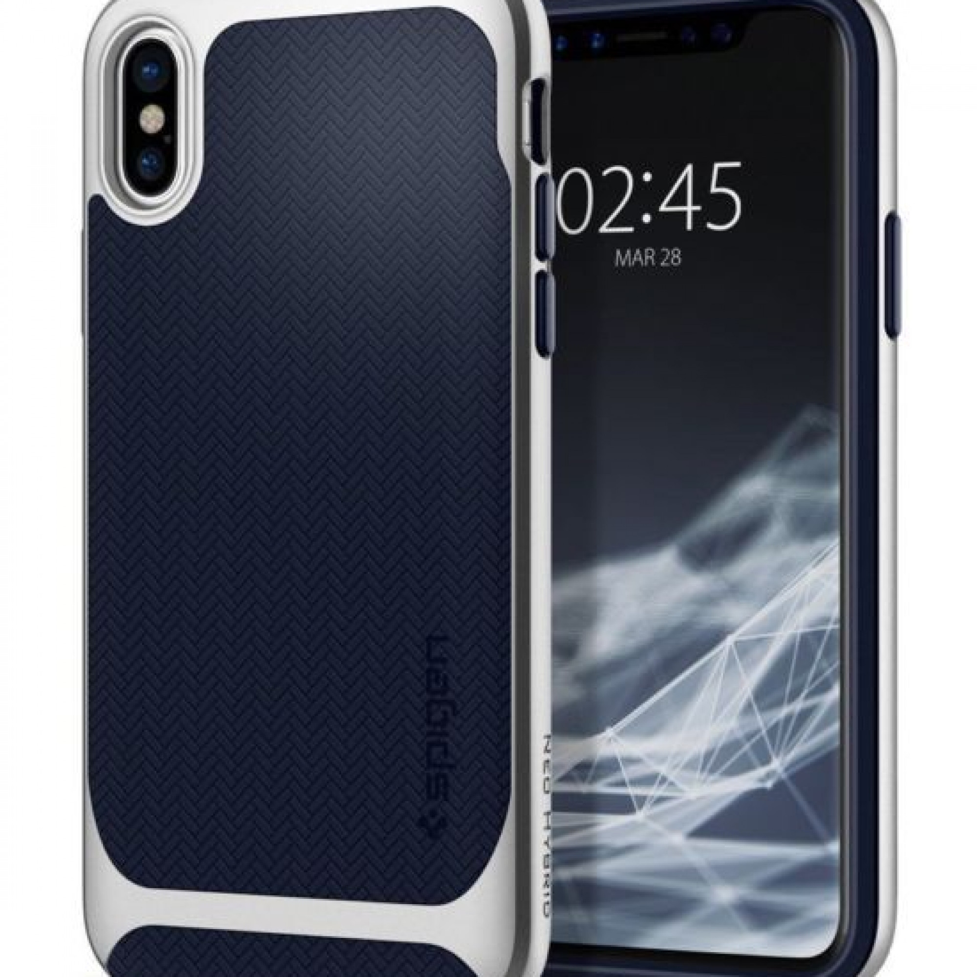 Чохол Spigen Case Neo Hybrid для iPhone X Satin Silver (057CS22167)