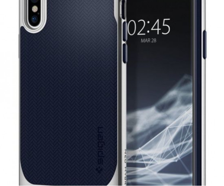 Чохол Spigen Case Neo Hybrid для iPhone X Satin Silver (057CS22167)