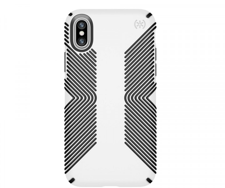 Чохол Speck Presidio Grip для iPhone X White/Black (SP-103131-1909)
