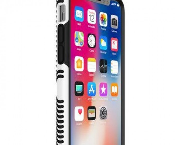 Чохол Speck Presidio Grip для iPhone X White/Black (SP-103131-1909)