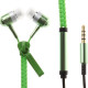 Наушники Zipper Earphones Green