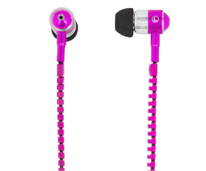 Наушники Zipper Earphones Pink