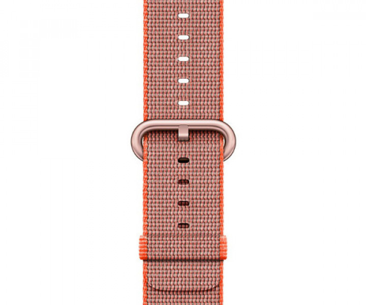 Apple Watch Series 2 42mm Rose Gold Aluminum Case with Space Orange/Anthracite Woven Nylon (MNPM2)
