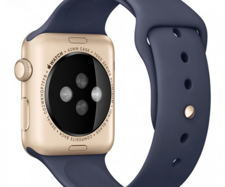 Apple Watch Series 2 42mm Gold Aluminum Case with Midnight Blue Sport Band (MQ152)