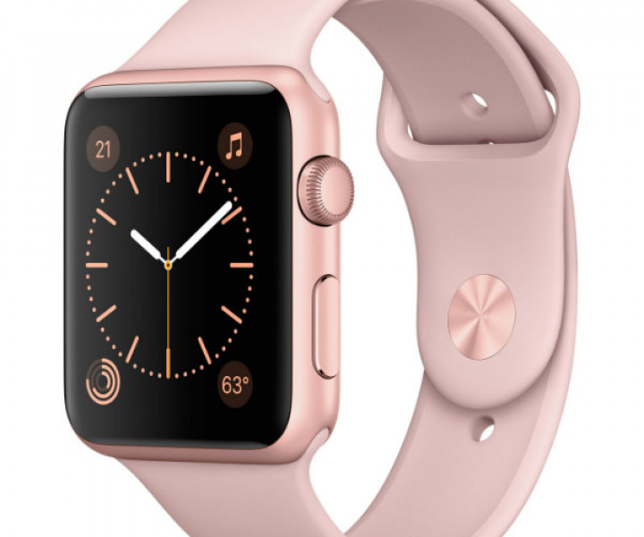 Apple Watch Series 2 42mm Rose Gold Aluminum Case with Pink Sand Sport Band (MQ142)