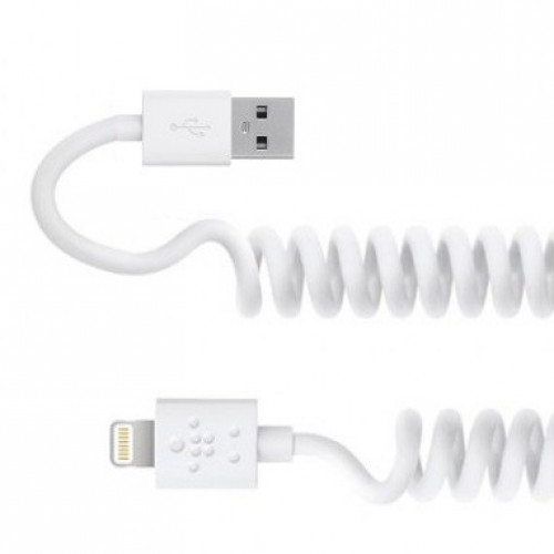 Кабель-пружинка Belkin Sync Cable для iPhone 5 5s 66 Plus 6s6s Plus 77Plus