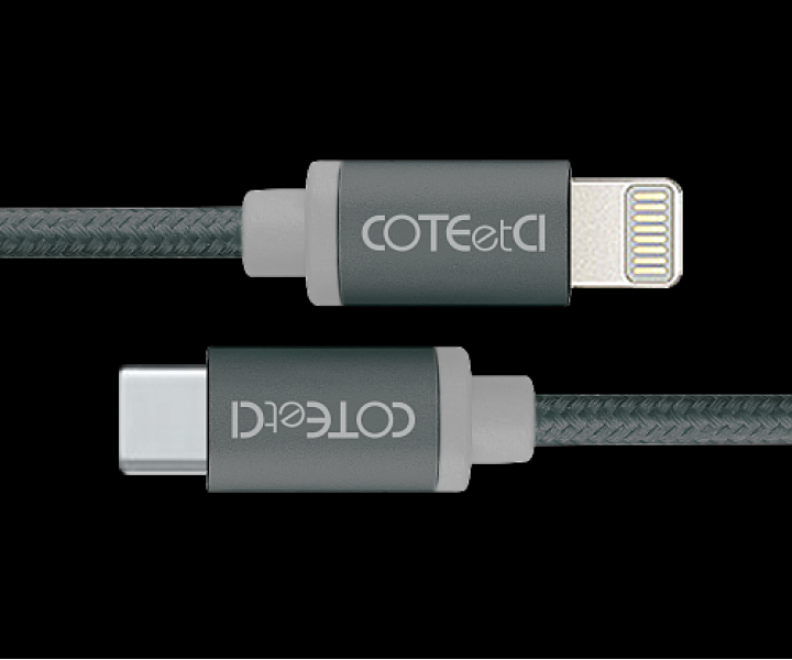 Кабель Lightning COTEetCI M38 Type-C to Lightning Cable 1.2m Black (CS2151-BK)