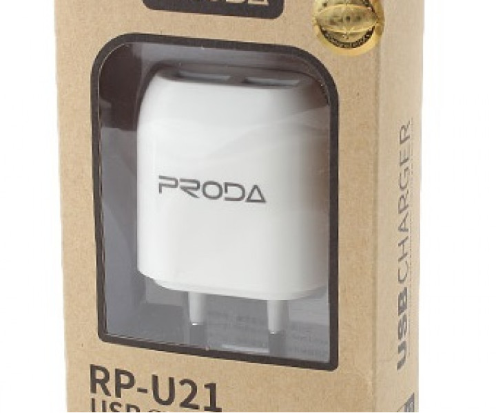 Зарядное устройство Proda RP-U21 2.1A на два USB входа