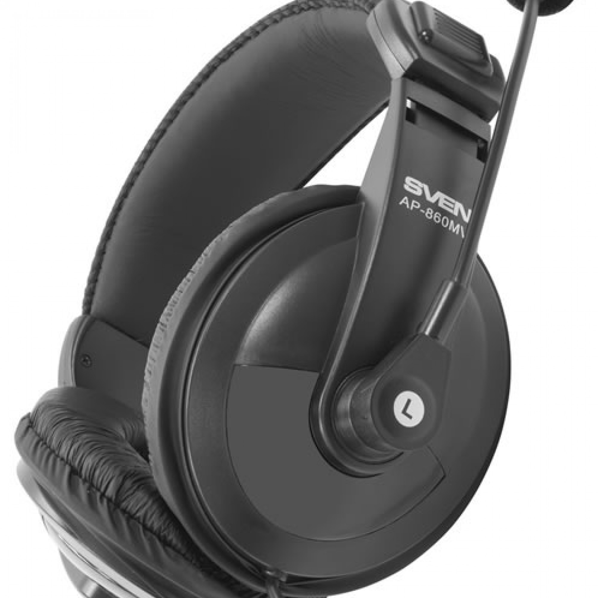 Гарнитура Sven AP-860MV Black, 2 x Mini jack (3.5 мм), накладные, регулятор громкости, микрофон, каб