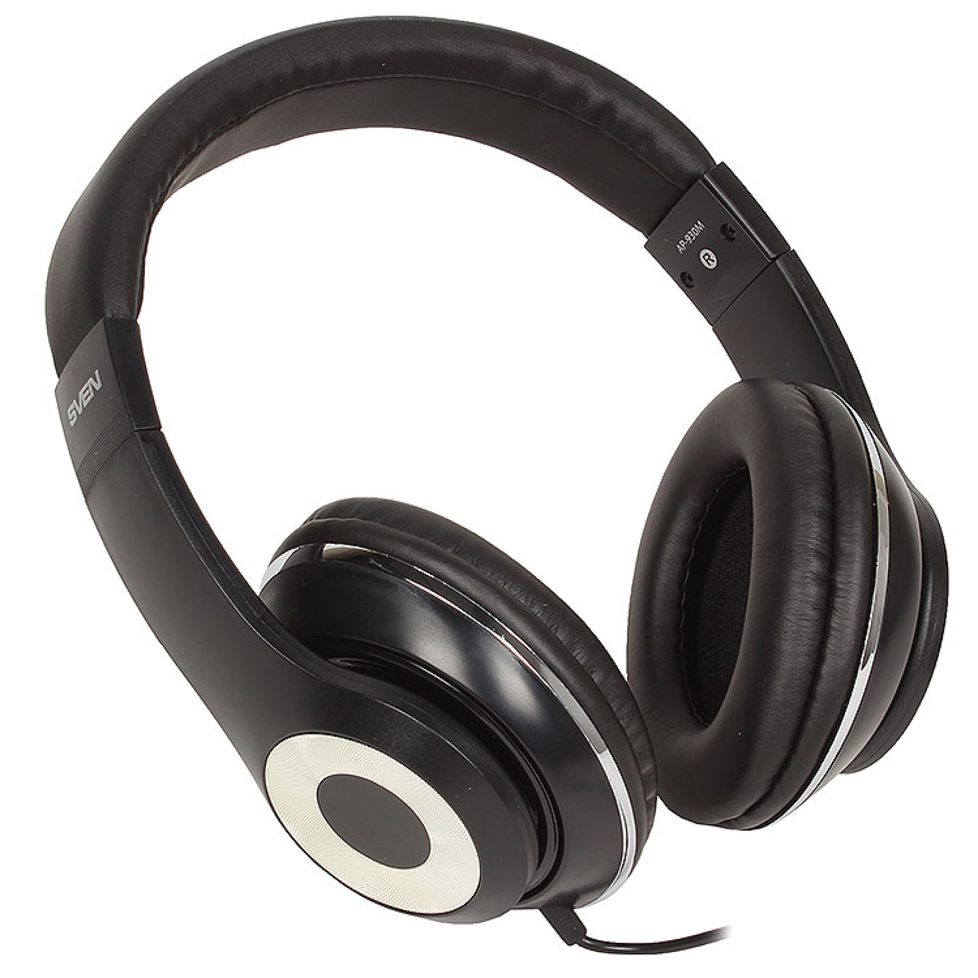 Гарнитура Sven AP-930M Black/Silver, Mini jack (3.5 мм) 4pin, накладные, микрофон на проводе, кожаны