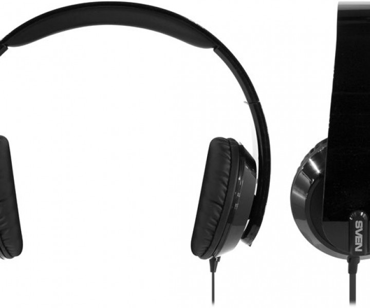 Гарнитура Sven AP-945MV Black, Mini jack (3.5 мм) 4pin, накладные, адаптер 2x3,5 мм (3 pin), микрофо