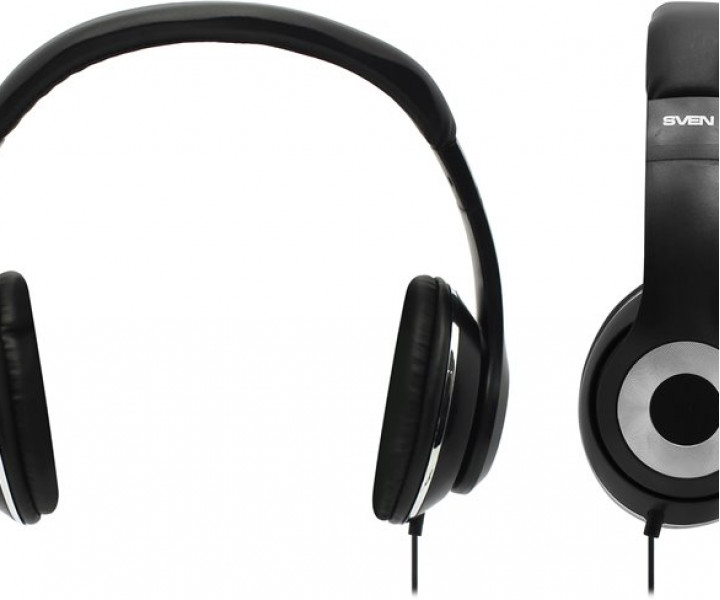 Гарнитура Sven AP-930M Black/Silver, Mini jack (3.5 мм) 4pin, накладные, микрофон на проводе, кожаны