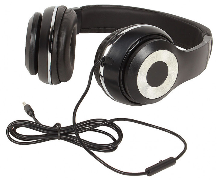 Гарнитура Sven AP-930M Black/Silver, Mini jack (3.5 мм) 4pin, накладные, микрофон на проводе, кожаны