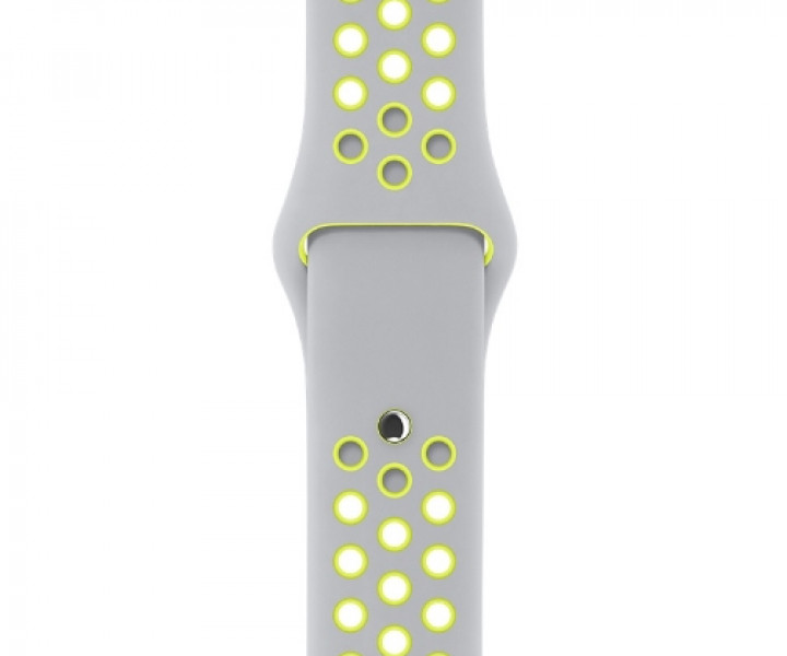 Apple Watch Nike 42mm Silver Aluminum Case with Flat Silver/Volt Nike Sport Band (MNYQ2)