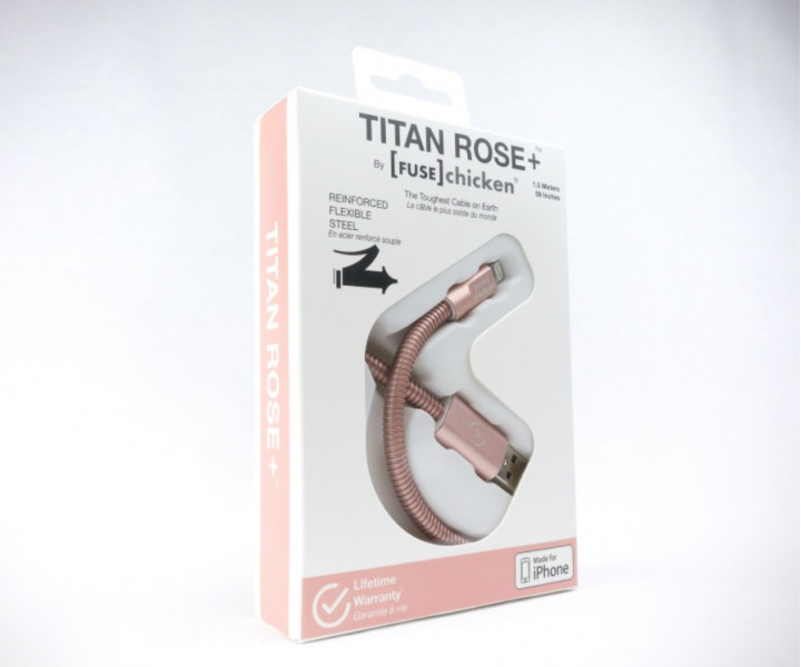Кабель FuseChicken USB to Lightning Titan 1,5m Rose Gold