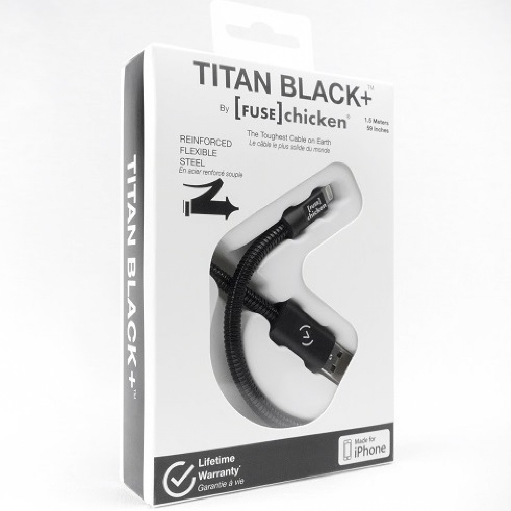 Кабель FuseChicken USB to Lightning Titan 1,5m Black