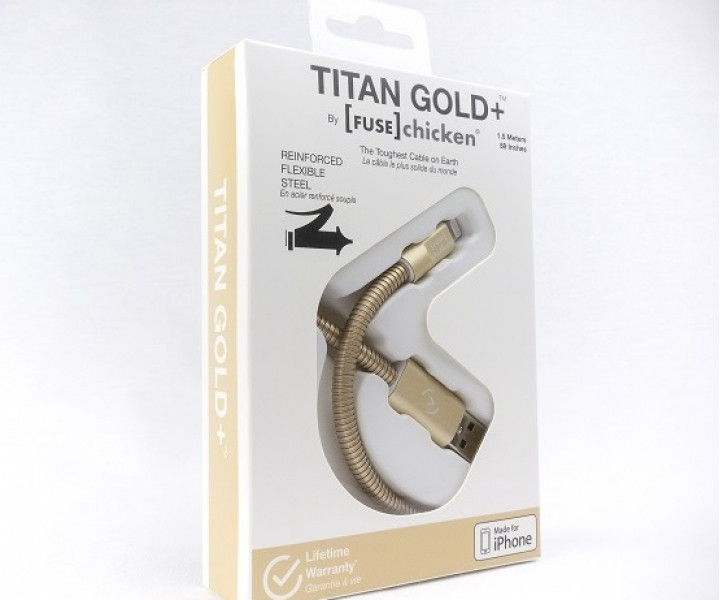 Кабель FuseChicken USB to Lightning Titan 1,5m Gold